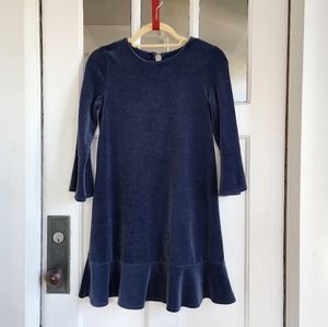 Garnet Hill Kids Gray Velvet Dress, Sz 14